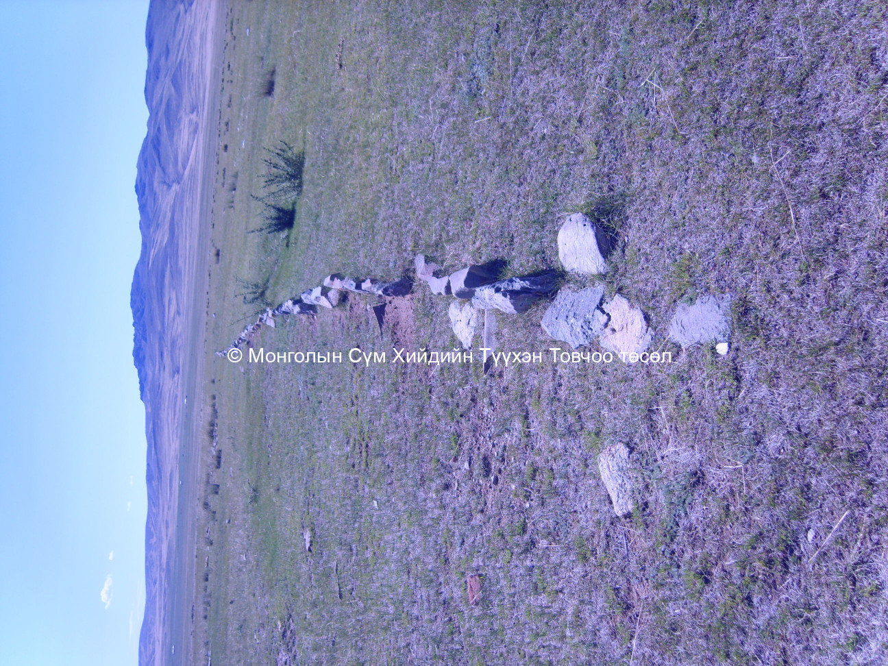 Чогчин дуганы Зүүн-Өмнөд талд байх туурийн зураг 